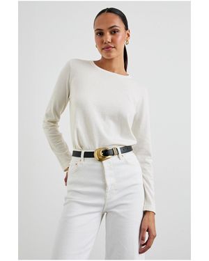 Rails Cotton Cashmere Long Sleeve Tee - White