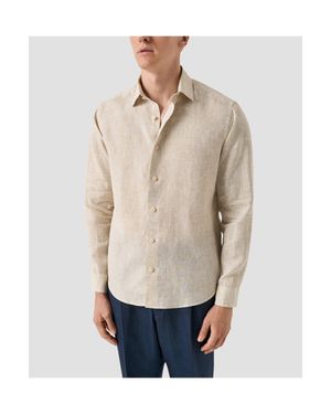 Eton Solid Linen Shirt - Natural