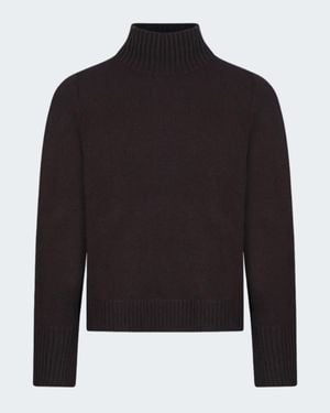 Allude Mock Neck Jumper - Black