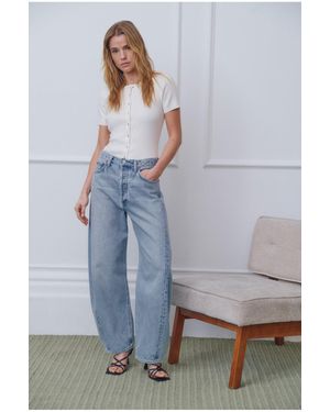 Agolde Luna Pieced Taper Jean - Grey