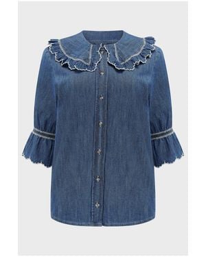 seventy + mochi Daisy Blouse - Blue