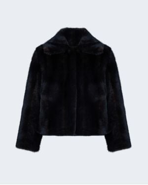 Apparis Elis Shaved Mink Coat - Black