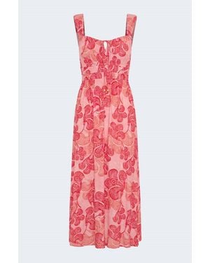 Kivari Midi Dress - Red