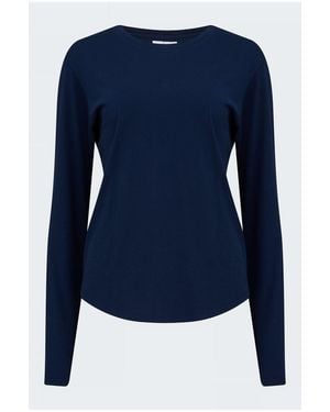 Velvet By Graham & Spencer Daniela Long Sleeve Tee - Blue