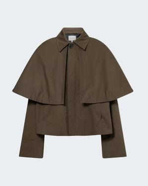 FRAME Paddock Cape Jacket - Brown
