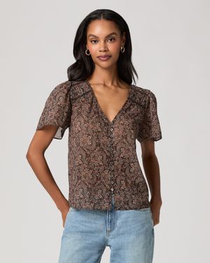 PAIGE Elodie Top - Brown