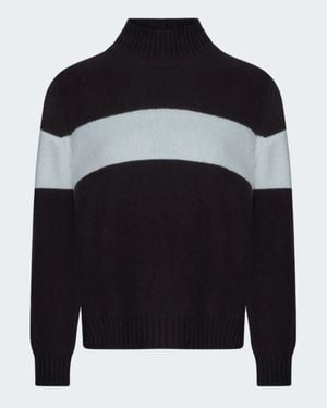 Jumper 1234 One Stripe Turtleneck Jumper - Black