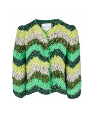 DAWNxDARE Ginza Stripe Cardigan - Green