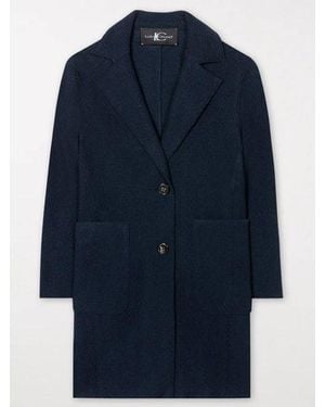 Luisa Cerano Wool Blazer Coat - Blue