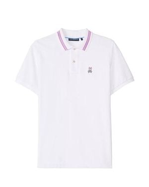 Psycho Bunny Walter Pique Polo Shirt - White