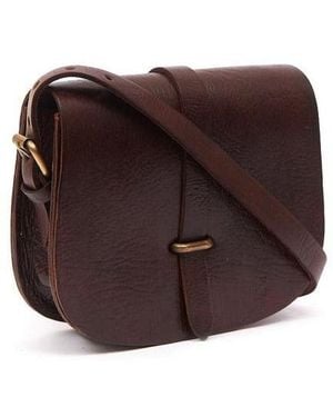 Atelier Marrakech Medium Dark Sam Loop Leather Saddle Bag - Brown