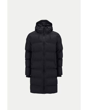 Rains Long Puffer Jacket - Blue