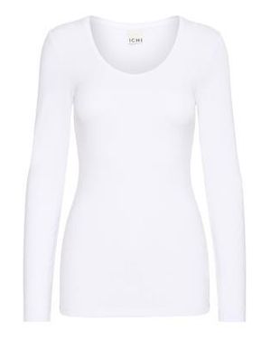 Ichi Zola Long Sleeve Top - White