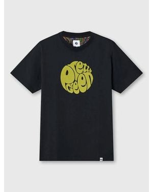 Pretty Green 15Th Anniversary Gillespie Logo T-Shirt - Black