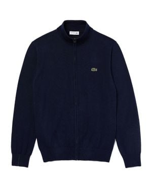 Lacoste Cotton Turtleneck Jumper Zipper - Blue