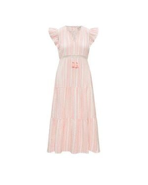 Nookie Avril Peach And Beach Boho Dress - Pink