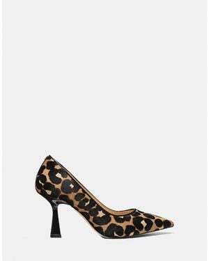 Michael Kors Clara Leopard Print Flare Heels - Multicolour