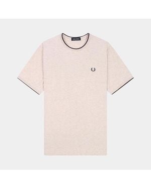 Fred Perry Crepe Pique T-Shirt - Natural