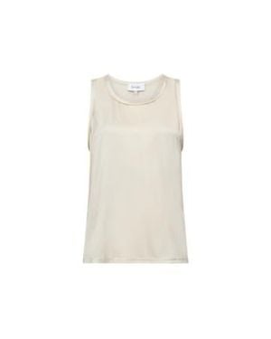 Levete Room Oyster Gunhilda Silk Mix Vest - Natural