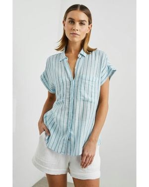 Rails Cito Cambria Stripe Short Sleeve Shirt Cambria Stripe - Blue