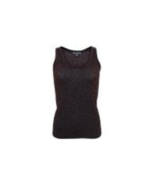 Black Colour Lurex Top - Black