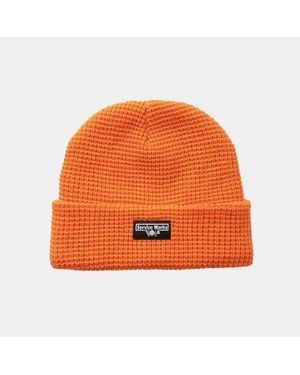 Service Works Waffle Logo Beanie - Orange