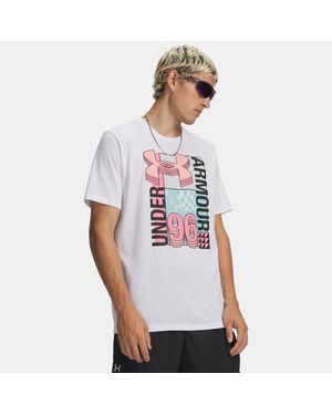 Under Armour Ua Logo Collage Short Sleeve - White