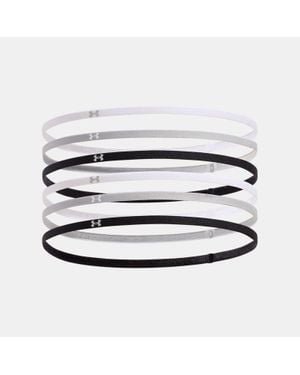 Under Armour Ua Mini Elastic 6-pack Headbands - White