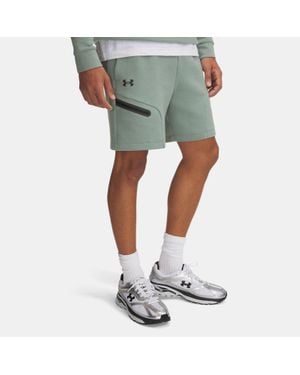Under Armour Shorts Unstoppable Fleece Da Uomo Silt / Nero - Neutro