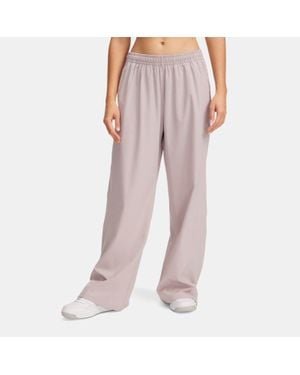 Under Armour Pantaloni Rival Wide Leg Da Donna Dawn Nero - Viola
