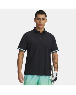 Under Armour Armourdry Golf Trip Pique Polo Haze Lumos Lime - Black