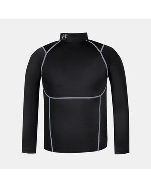 Under Armour Heatgear Elite Mock Kompressions-Langarm-Oberteil Für Herren Ultimate Reflektierend - Schwarz