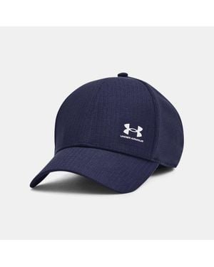 Under Armour Cappello Armourvent Adjustable Da Uomo Midnight Marino Halo Grigio - Blu