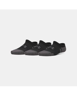 Under Armour Performance Tech Kids' 3-Pack No Show Socks Ultimate Ultimate Jet - Black