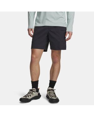 Under Armour Pantalón Corto Cargo Explor Hike Para Hombre Anthracite Negro - Azul