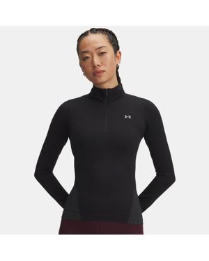 Under Armour Vanish Seamless ¼ Zip Steel Steel - Black