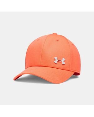 Under Armour Cappello Essential Low Adjustable Da Uomo Venom Metallico Argento - Arancione
