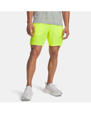 Under Armour Launch 7" Shorts High Vis High Vis Reflective - Green