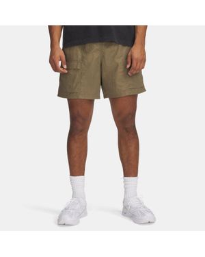 Under Armour Shorts Icon Volley Cargo Da Uomo Bayou Fire Bianco - Verde