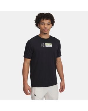 Under Armour Hoops Kurzarm-Oberteil Für Herren Sonic Gelb - Schwarz