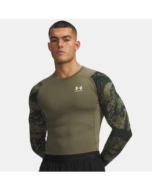 Under Armour Heatgear® Compression Colourblock Long Sleeve - Green