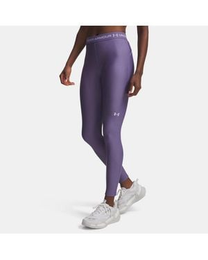 Under Armour Heatgear Leggings Luxe Crest - Purple