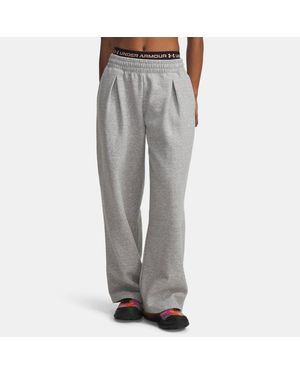 Under Armour Rival Fleece Script Trousers Mod Light Heather - Grey