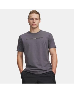 Under Armour Blur Wordmark Short Sleeve Castlerock Fade - Grey