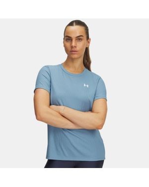 Under Armour Tech Rib Short Sleeve Smoke - Blue