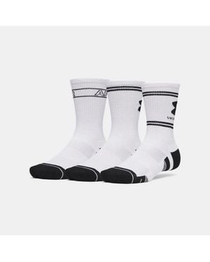 Under Armour Ua Performance Tech 3-pack Crew Socks - White