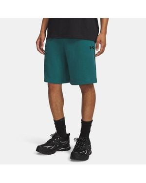 Under Armour Pantalón Corto Rival Lightweight Para Hombre Rack Negro - Verde