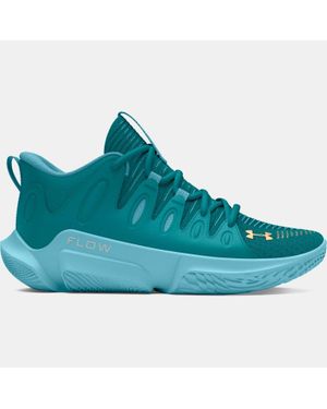 Under Armour Scarpe Da Basket Flow Breakthru 4 Da Donna Circuit / Circuit / Metallico Oro - Blu