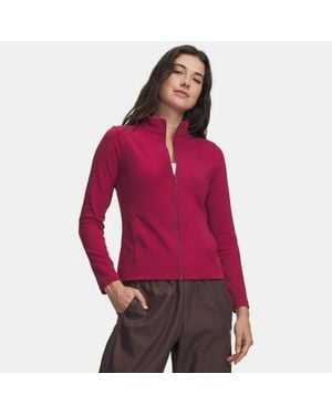 Under Armour Maglia Motion Full Zip Da Donna Claret Ox Blood - Rosso