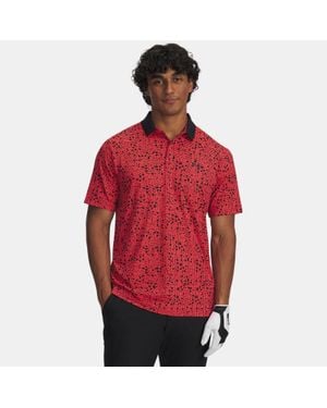 Under Armour Drive Chill Printed Polo Racer - Red